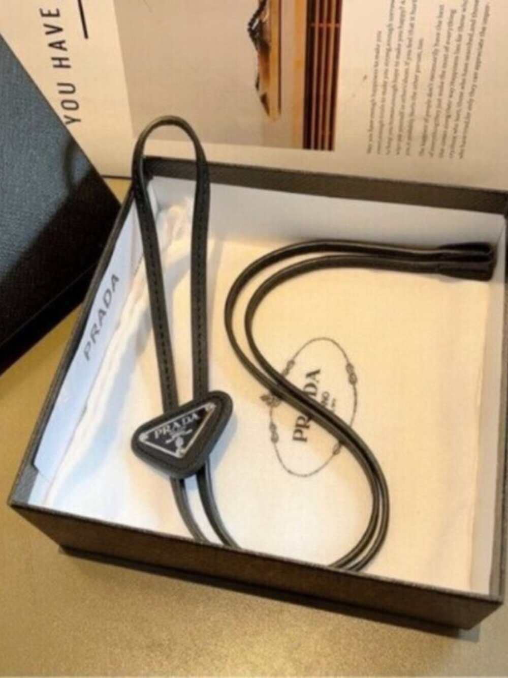 💎Prada Black Tie with box💎